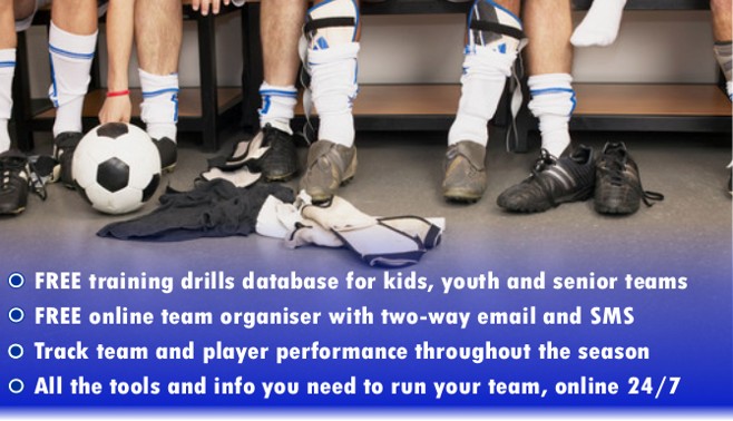 Football training drills and team management